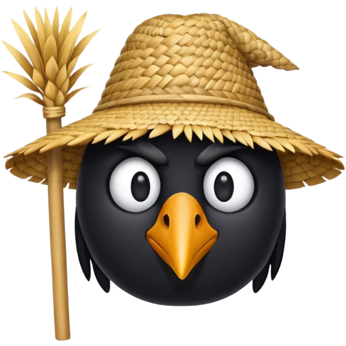 straw crow emoji