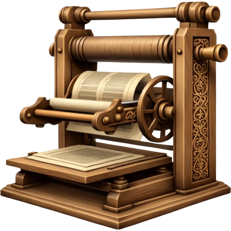 ancient printing press emoji
