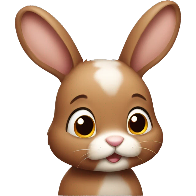 Brown cute rabbit emoji