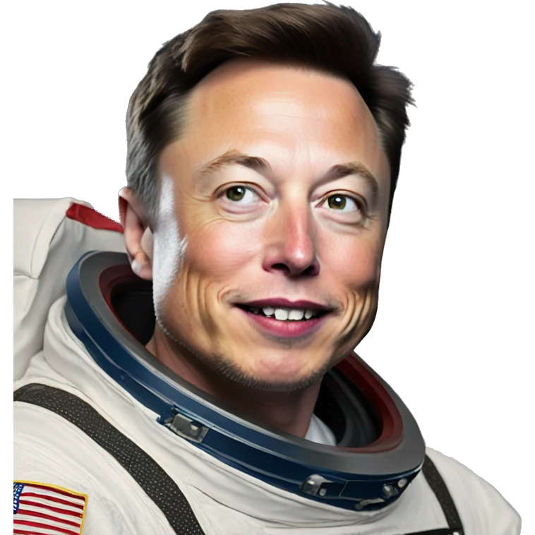  Elon Musk on moon emoji