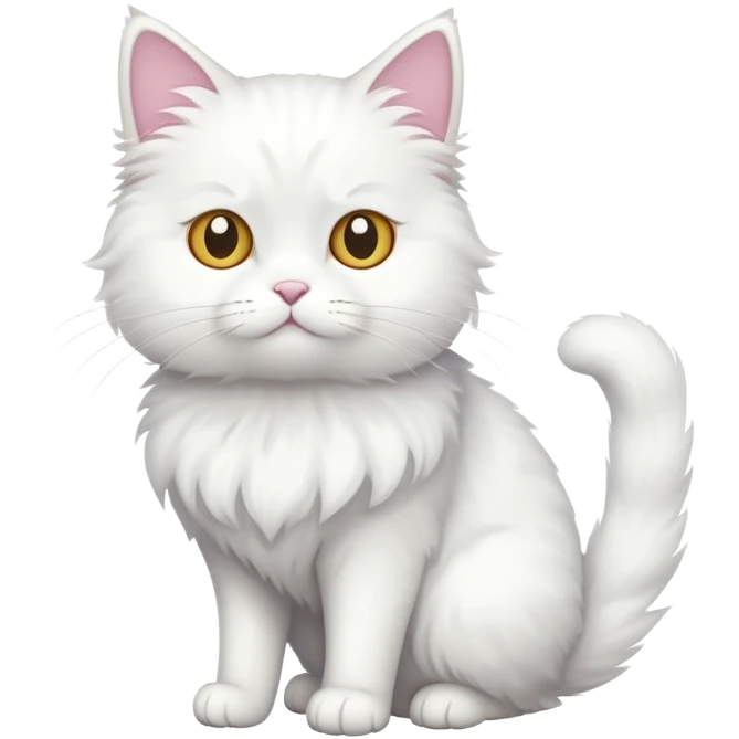 white cat full body  emoji
