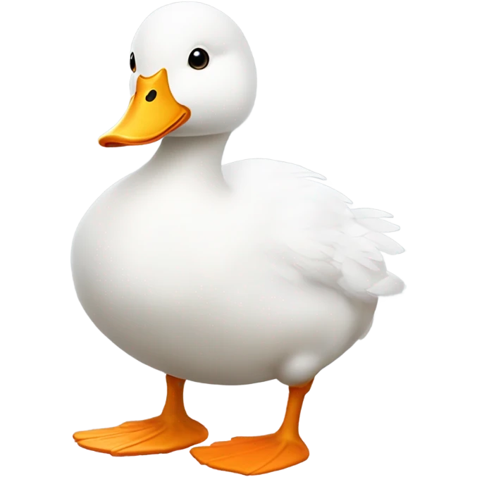 Chubby white duck emoji