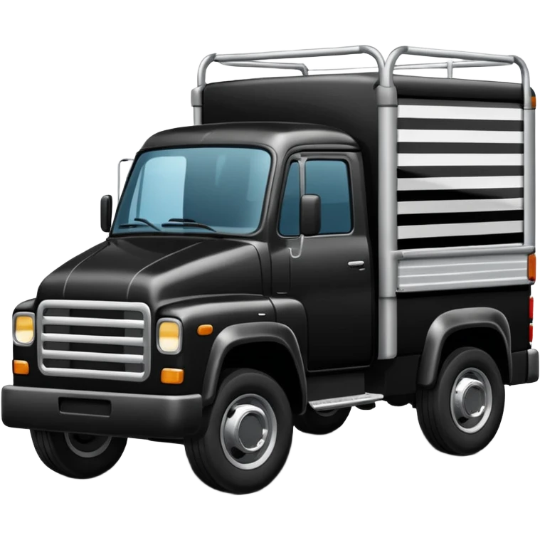 Adidas white stripes black truck emoji