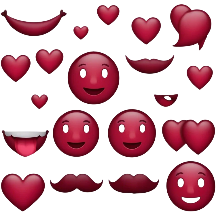 burgundy emojis emoji
