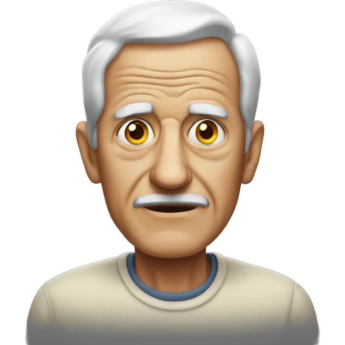 Old man with bug eyes emoji