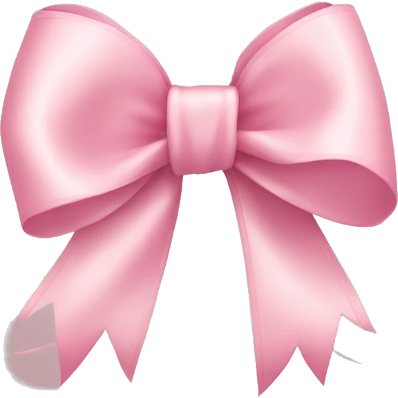 light pink ribbon bow emoji