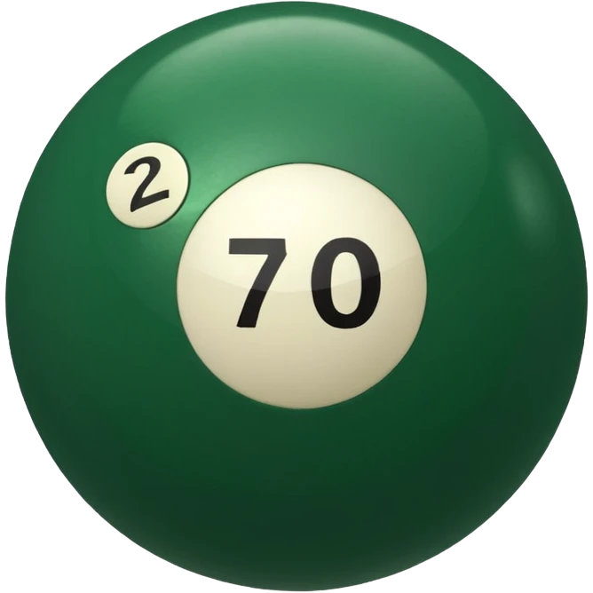 green billiard ball 7 number emoji