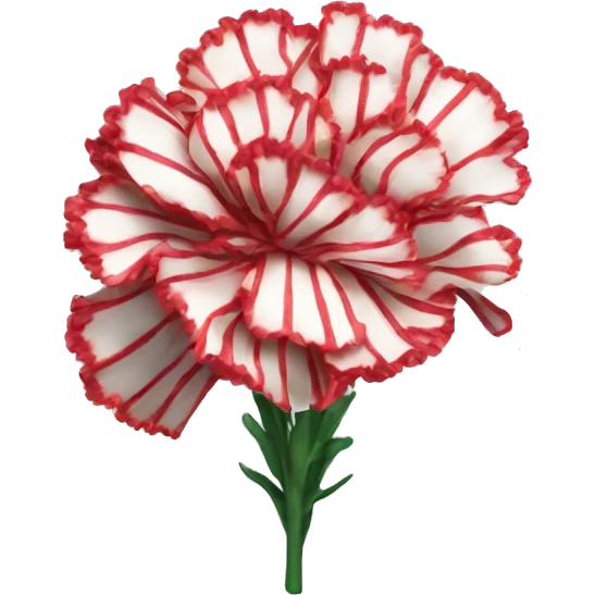 Striped carnations emoji