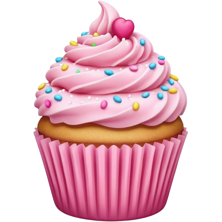 Cupcake with pink icing emoji