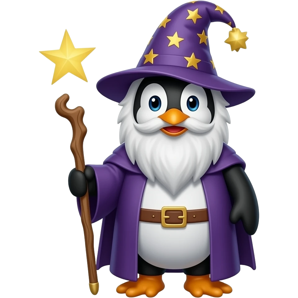 Penguin Wizard emoji