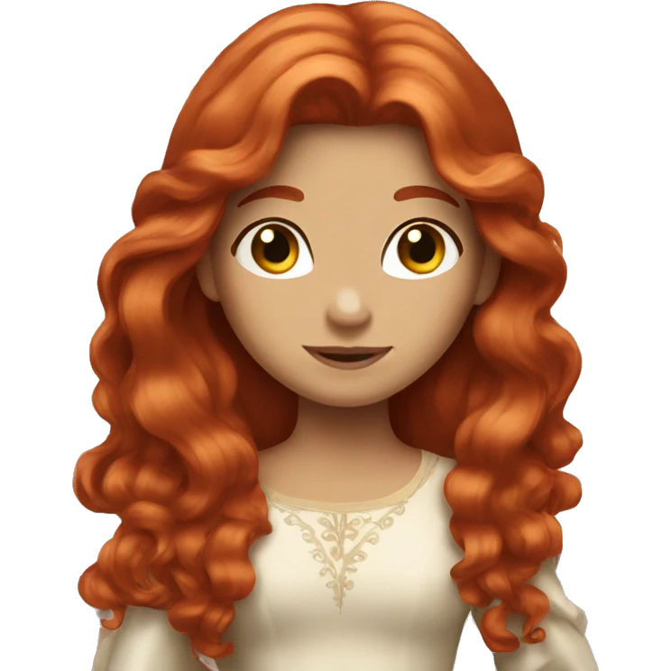 redhead princes with long hair emoji