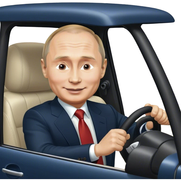 Путин едет на машине emoji