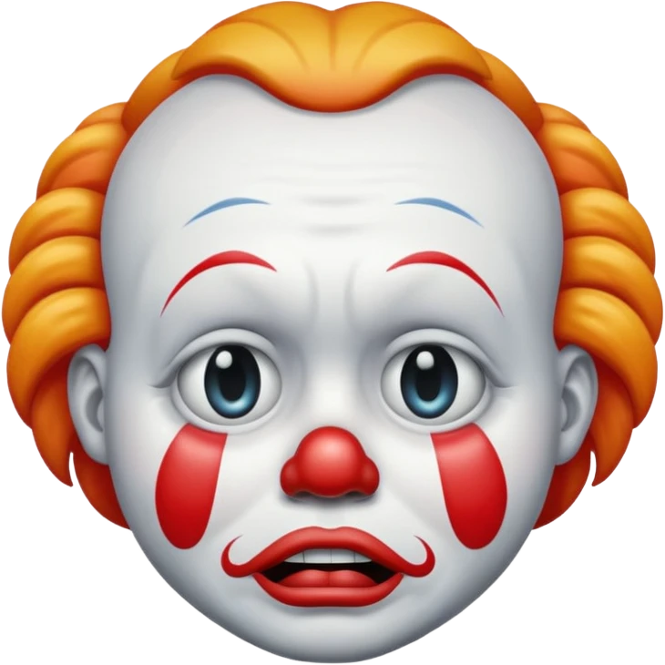 clowns with crying 😢 face without tears emoji