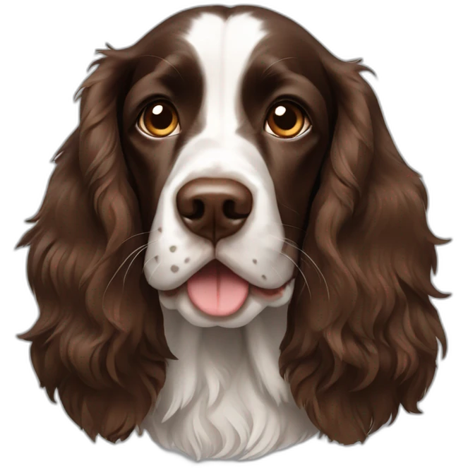 Brown English springer spaniel emoji