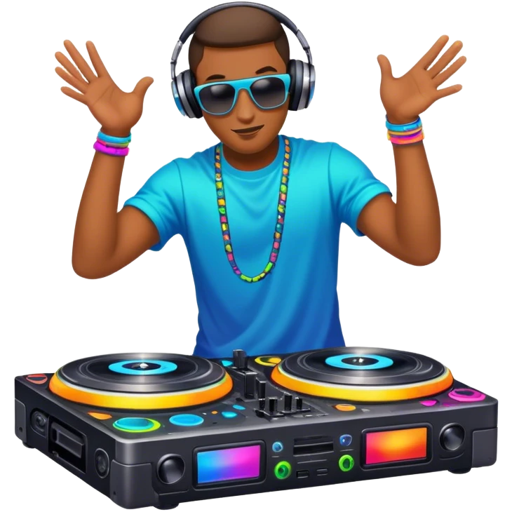 dj with turn tables  emoji