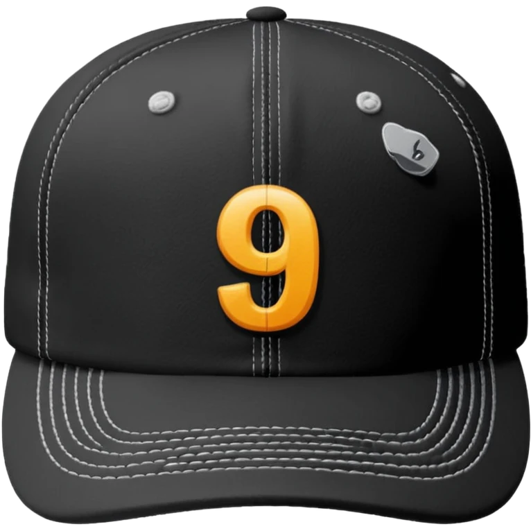 A black cap with the numbers 09  emoji
