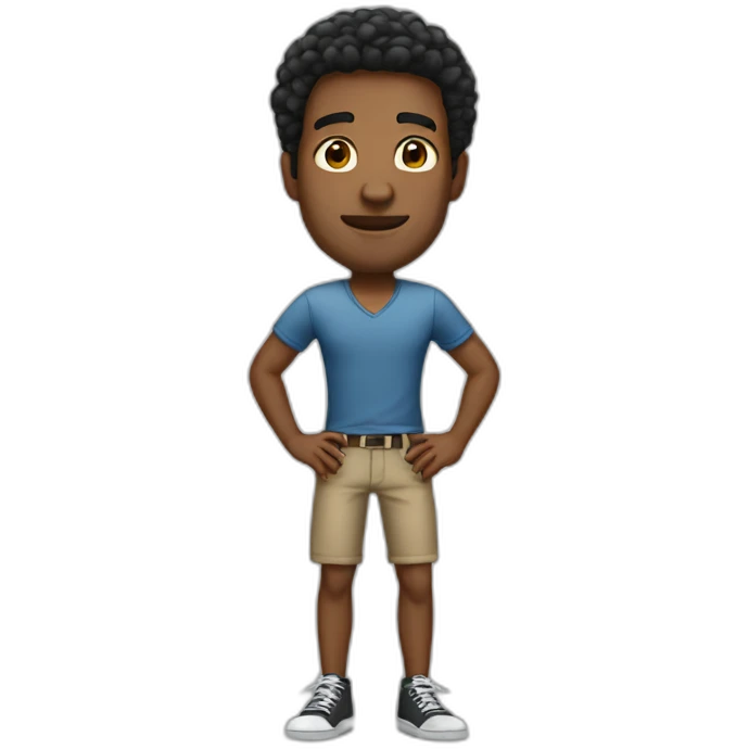 Bold guy thin legs emoji