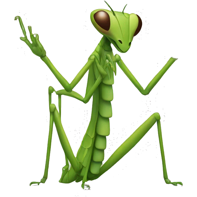 Praying mantis dancing emoji