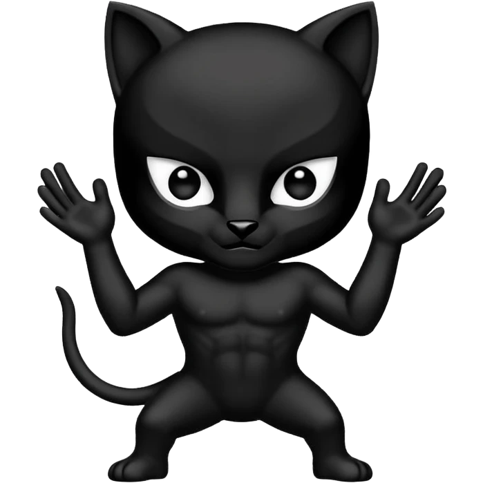 Pantera negra cuerpo pequeña tipo whatsapp silueta emoji