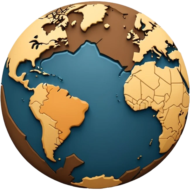 simplified tectonic plate, earth colors, minimal style emoji emoji