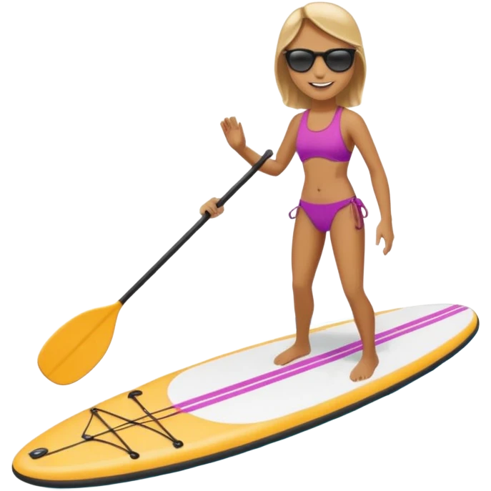 Cute paddle boarding  emoji