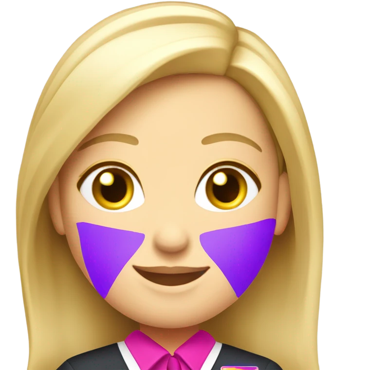 A blonde long straight haired wizz air flight attendant emoji