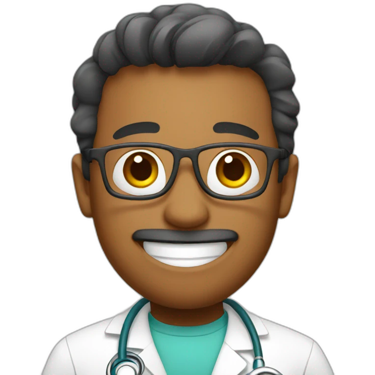 Doctor happy emoji