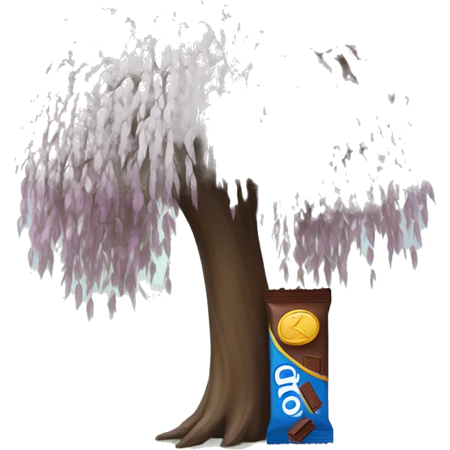 Willow tree with a chocolate bar  emoji