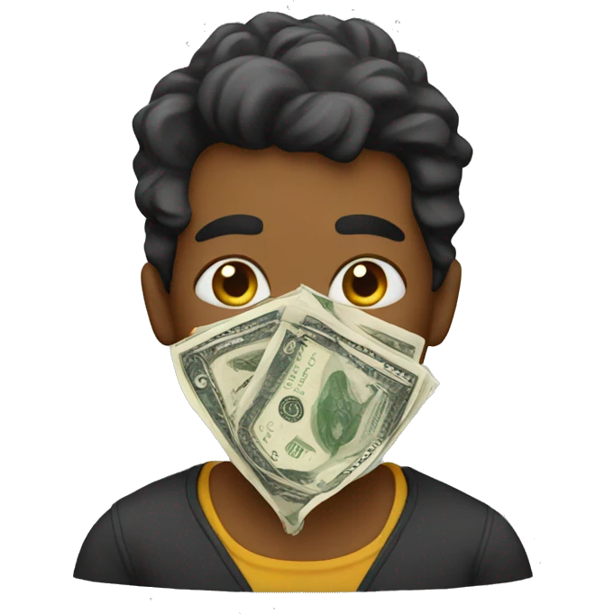 Wearing money  emoji