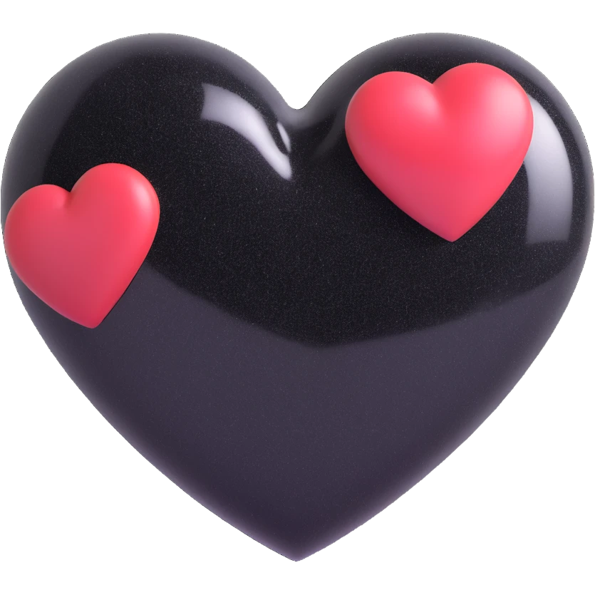 heart with black glitter emoji
