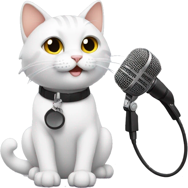 cat with mic emoji