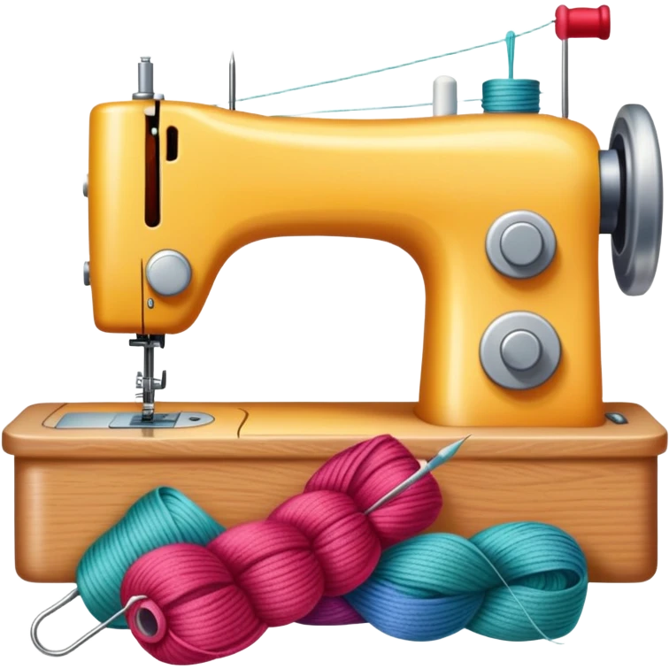 sewing and needlework with needle, thread, and fabric emoji