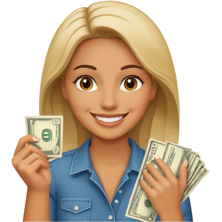 Woman On A dolar emoji