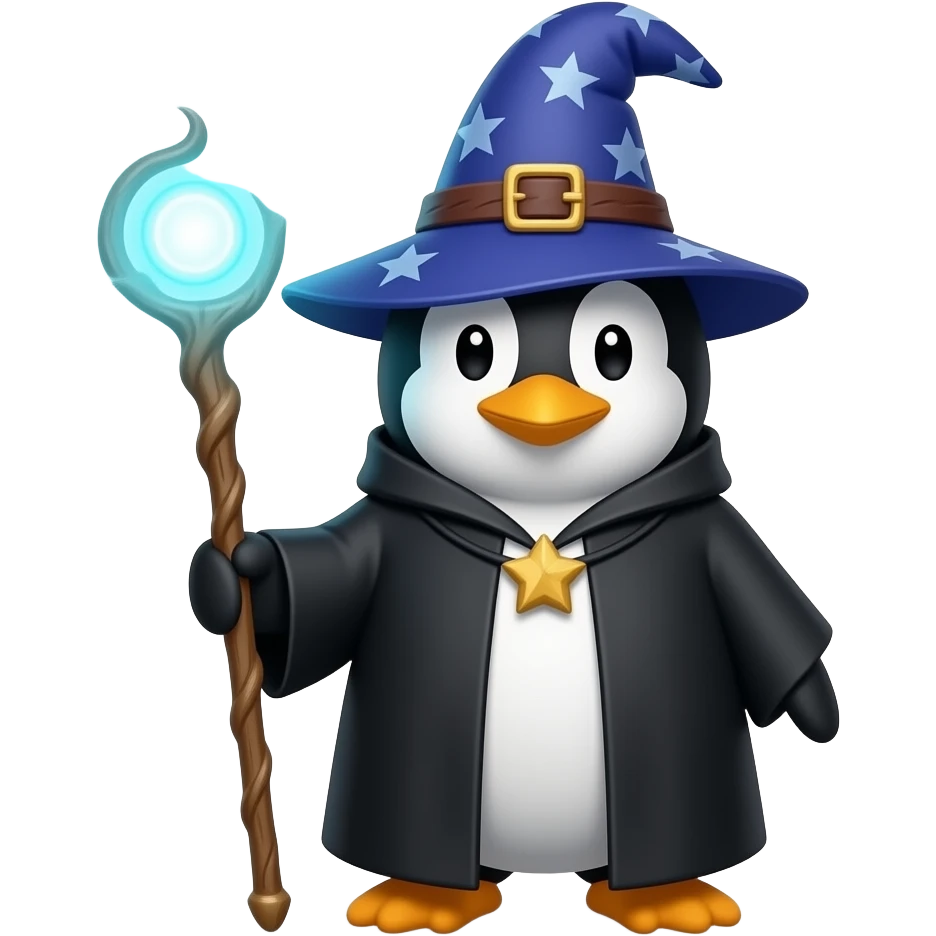 Penguin Wizard emoji