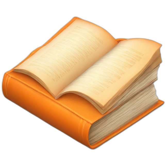 Orange book 45 degree tilted emoji