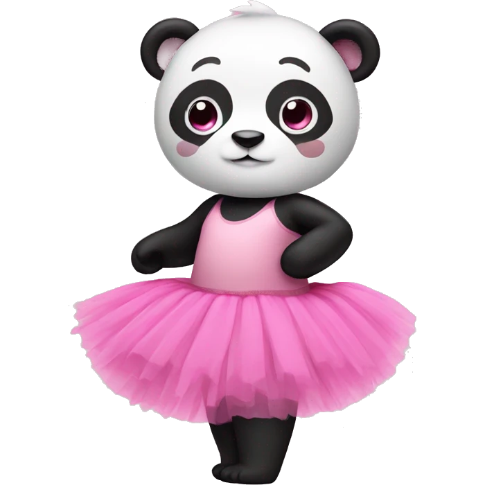 Pink panda in tutu  emoji