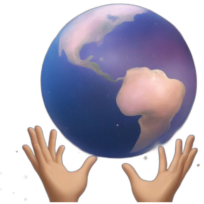universe with hands emoji