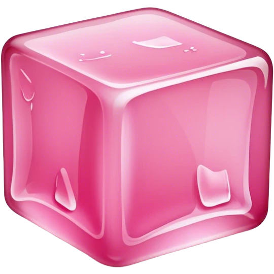 Pink ice cube  emoji
