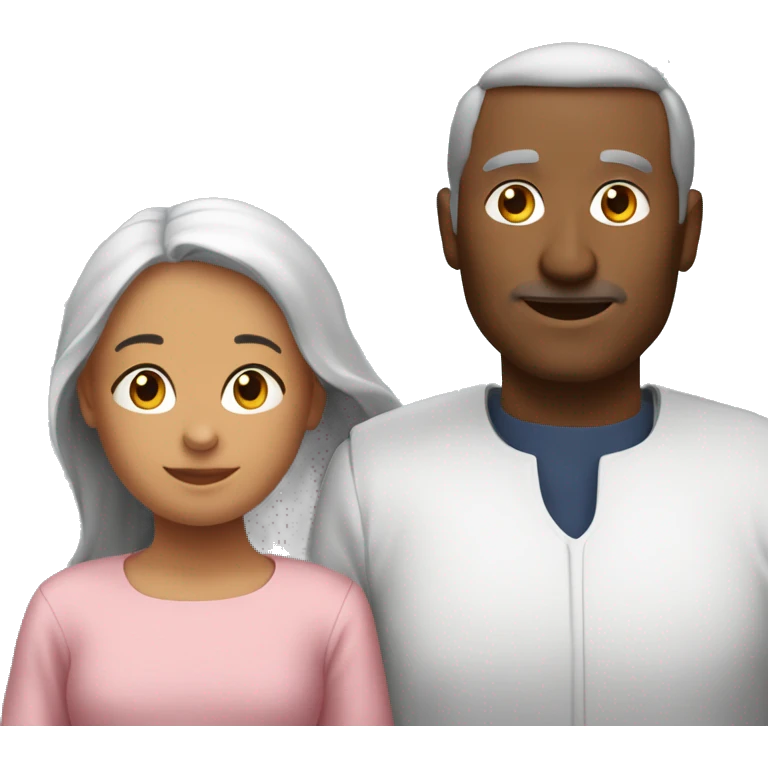 une grande soeur et une petit frère emoji