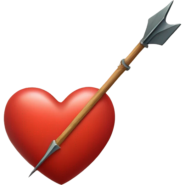 A red heart pierced with an arrow emoji