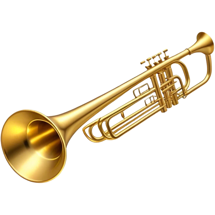 Cinematic Realistic Trombone, sleek brass slide extending dynamically, subtle scratches adding authenticity, warm golden reflections bouncing off the metal, glowing with a bold and resonant musical energy. emoji