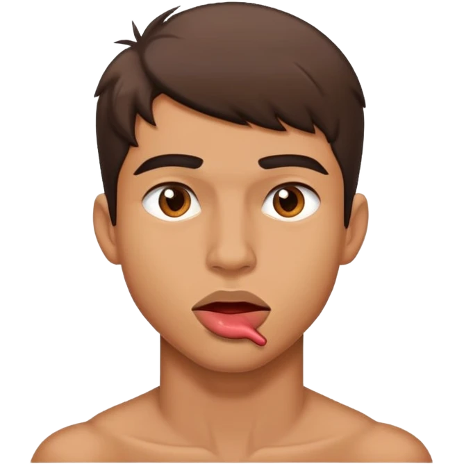 Fuck boy biting its lip emoji