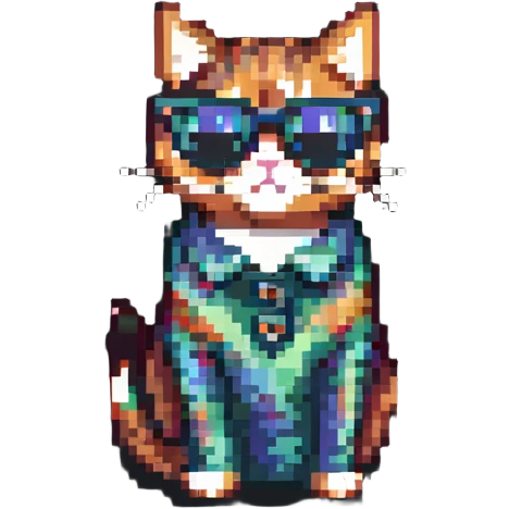 Cat wearing sunglasses emoji