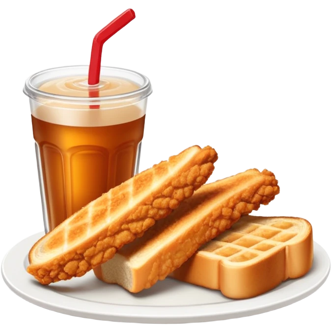 Raising canes 3 piece chicken tender meal with canes toast on the side emoji