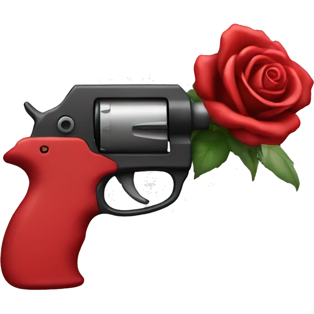Red rose gun emoji