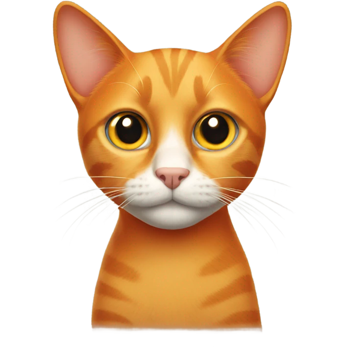 Orange cat with big round eyes emoji