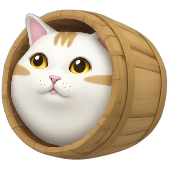 Un chat qui boit du saké emoji