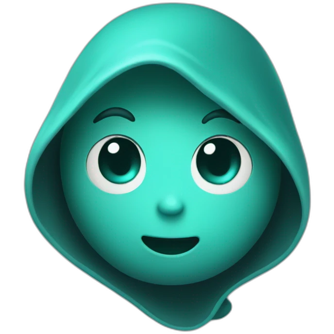 cute teal ghost emoji