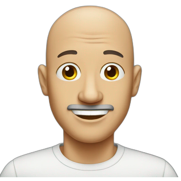 bald man with a big nose emoji