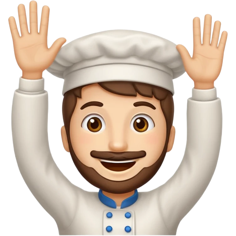 Create a cevapcici with eyes and a waving hand emoji